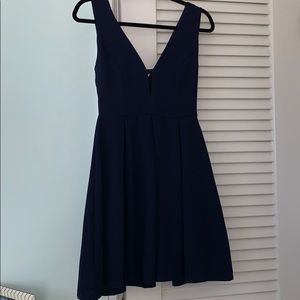 She and Sky Navy Skater Dress